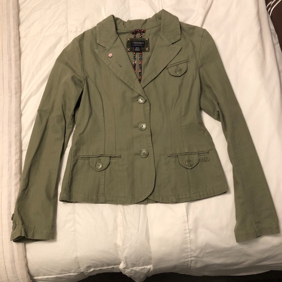 American Eagle Outfitters Jackets & Blazers - American Eagle Olive Blazer - Size Medium